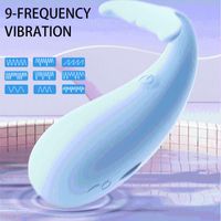 Vibratori a 9 velocit￠ Controllo app VIBRATOR Bluetooth Sex Toy per donne Weabl3038