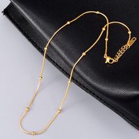 Chokers Collar de acero inoxidable para mujeres Beads Gold Gold Snake Chain Jewelry Regalo