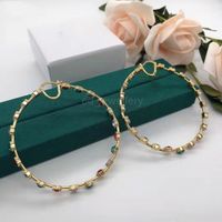 2022 gold color plated hoop hoop earrings for women wedding bridesmaid jewelry 2018 fashion gift Metal circle