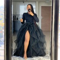 Skirts Sexy Puffy Tulle Long Skirt Ball Gown Floor Length Ma...