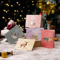 Hälsningskort 6pcs Merry Christmas Vykort Inbjudningar Xmas Vinter Happy Holiday Card med Kuvert Party Gift