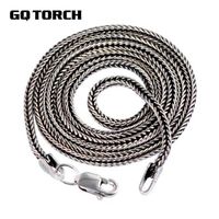 Real Pure 925 Sterling Silver Necklace Chain Women And Men Vintage tail 1.6mm Retro Solid Thai Italy Fine Jewelry 220114