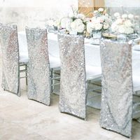 Chair Covers Universal Sequin Cover Wedding 38*90cm Dining El Party Banquet Housse De Chaise Decor