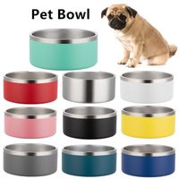 64OZ Double Wall Non-Slip Stainless Steel Pet Dog Bowl Food Water Bowl for Medium Large Pets