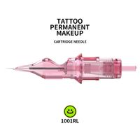 Charme Princesse Tattoo Makeup Cartridge for Tattoos Pen Gun Machines Disposable 0.30MM Pink Sterilized Safe Single Needles 220113