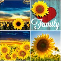 Adult and children diamond painting kit, 5D DIY sunflower rhinestone art accessories, home wall decoration 11.8X11.8inches