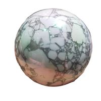 装飾的なオブジェクト置物美しい白いターコイズオーラ水晶水晶ナチュラルクリスタルボールエネルギーストーン