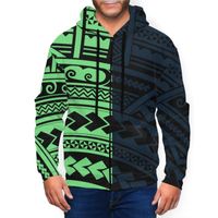 Men&#039;s Hoodies & Sweatshirts Polynesian Samoan Fashion -Selling Tattoo Designs Print Men Long-Sleeved Zipper Hoodie Loose Pullover Jacket Fac