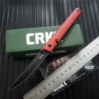OEM 100 % 빨간색 CRK-7096 로저스 CEO 접이식 나이프 3.14 "새틴 일반 블레이드 블랙 G10 포켓 나이프 구조 유틸리티 EDC 휴대용 사냥 전술 야외 도구