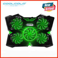 COOLCOLD Gaming Cooler Cooling Pad with 5 LED Fans for 12-17 Laptop