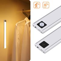 Lampy ścienne Sweep / PIR Czujnik ruchu LED pod szafką Light USB Akumulator Ultra-cienką Lampa przenośna do sypialni kuchennej 20/40 cm