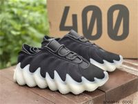 Erkek Koşu Ayakkabıları Spor NO400 Siyah / Beyaz Orijinaller Koşucu Siyah Naylon Uppers Kalın Midsole Kauçuk Outsole Sneakers Spor Size46 Mevcut