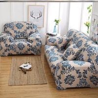 Cubiertas de silla Yiao Stretch Sofá Cubierta elástica para sala de estar Poliéster Muebles Protector de muebles Fondas sofás