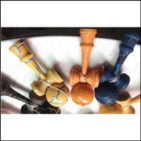 Novelty Gag & Gifts Selling Japanese Traditional Wooden Toys Skills Fl Crack Jade Sword Ball 18.5Cm Kendama Gift F Jllynt Mx_Home Drop Deliv
