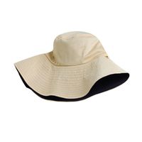 Casual Headwear Dehnbarer weicher Komfort weiblicher doppelseitiger Hut-Eimer (gelb und schwarz) Outdoor-Hüte