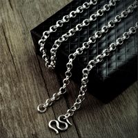 Ketten 925 Sterling Silber Belcher Kette rund Rolo -Verbindung Halskette handgefertigter Schmuck für Männer Frauen 3,5 mm Breite Pilesilver Long