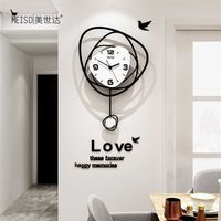 MEISD Quartz Silent Wall Clock Pendulum Watch Modern Designer Quality Acrylic Home Decor Living Room Free Sale 220115