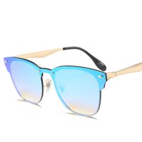 Moda męska damska all-in-one okulary okrągłe okrągłe Color Face Ocean UV400 Obiektyw Marka Design Okulary przeciwsłoneczne Wysoka jakość z pudełkami