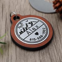 Dog Tag, ID Card Custom Tag, Personalized Leather Pet ID Name...
