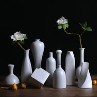 Vases Europe Creative Ceramic Vase Black/white Tabletop Modern Fashion Flower Pot Home Decor Crafts Wedding Decoration