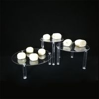 Party Decoration Custom Size Wedding Table Centerpiece Acrylic Crystal Cake Stand Transparent Big Display Shelf