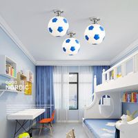 Luces de techo Luminaria moderna para niños Forma de fútbol LED 110-220V Decoración interior Bar Habitación para niños