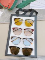 2021 Классический дизайн бренда круглые солнцезащитные очки UV400 Очки металлические очки золотая рамка