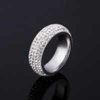 Cluster Ringe Modeschmuck Kristall Finger Titan Rhinestone Hochzeitsfeier Für Frauen Männer Anillos Geschenk JZ160