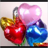 Wydarzenie Świąteczne Materiały Home Garden Drop Dostawa 2021 18 Cal Love Heart Fils Balloon 50PCLOT Dzieci Dekoracje Urodzinowe Wedding Party Dec