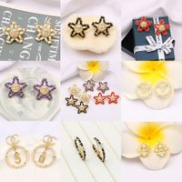 Type241- Type260 18K Gold Plated Designer Letters Stud Luxury...