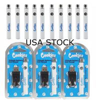 Oplaadbare batterij 350mAh Cookies Batteies USA Voorraad met USB-oplader Blister Plastic Verpakking Variabele Voltage 500pcs / Case