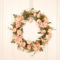 Fleurs décoratives Couronnes Couronne artificielle Rostesque Porte Décoration Guand Mur suspendu à la maison de la maison d'environ 40 cm pour mariage ou fête