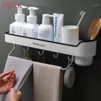 Bathroom Storage & Organization MICCK Shelf Shampoo Shower Holder Kitchen Rack Organizer Wall Mounted Corner Accessories1