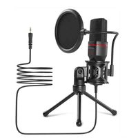 Redragon GM100 Microhone 3.5mm XLR Pop Filter Tripod Stand Shock Mount for Gaming Streaming Recording Podcasting Broadcasting Y211210