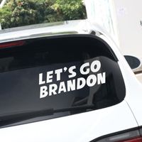 20x7см Давайте поехать Брэндон наклейка для вечеринки для автомобиля Трамп Prank BiDen PvC Наклейки GWB13323