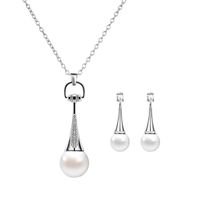 Earrings & Necklace Drop Bride Wedding Jewelry Sets 2021 Mosaic Crystal Pearl Pendant And Set For Women Jewellery