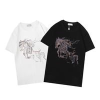 Design de luxo de moda masculina t Camiseta com marca alfabética Impressão Summery Sleeve Chegada Casual S-2XL # 18