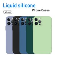 Estuches de teléfono de silicona líquidos iPhone12 Apple 13Pro Caja de teléfonos móviles 11 xs Soft Shell Max Apto para cubierta protectora XR x