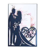 Elegante Lasergeschnittene Hochzeitseinladungskarte Kundenspezifisches Geschäft mit RSVP-Karte Valentinstag Grußkarten Decor Party Supplies CL0018