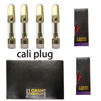 Cali Plug Vape Kartuşları 0.8ml 1.0 ml Seramik Bobin Atomizerleri 510 İplik Tek Kullanımlık Kalem Boş E Sigara Hologram Siyah Kutuları Ambalaj