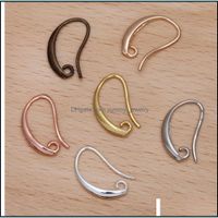Clasps & Hooks Jewelry Findings Components 100X Diy Making 925 Sterling Sier Hook Earring Pinch Bail Ear Wires For Crystal Stones Beads Thvx