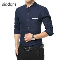 Siddons 2021 Мода Повседневная Мужская Рубашка С Длинным Рукавом Slim Fit Бизнес Мужские Платье Рубашки Одежда M-5XL Мужчины