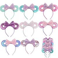 Mouse Ears FANXIER  2 Pcs Mice Ears Headbands Hair Band for Children Mom Baby Boys Girls Birthday Party