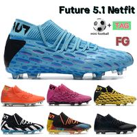Men soccer cleats football shoes Future 5. 1 Netfit FG blue y...