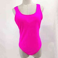 Diseño Fucsia Pink One Pieces Traje de baño Bikinis sólido 2021 Monokini Sexy Push Up Swimwear Mujeres Vendaje Bañarse Trajes de baño MÁS TAMAÑO XL BIKINI