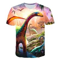 Dinosaur Pattern Stampa digitale T-shirt 3D Personalizzata Creative Street Style Manica corta