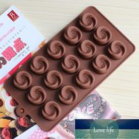Cake Tools Silicone Flower Rose Swirl Shape Chocolate Mold Jelly Cany Bake Ware D595