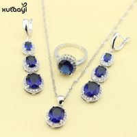 Earrings & Necklace XUTAAYI Fashion Silver Color Jewelry Set...