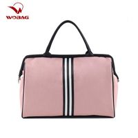 Duffel Bags WOBAG Fashion Stripe Women Travel Bag Weekend Sport Fitness Men Handbags Crossbody Unisex Portable Shoulder