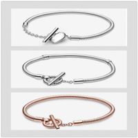 925 pulsera de plata esterlina Xingyue Love Button Perforated Snake Chain Damas adecuadas para Pandora Fashion Jewelry Regalo